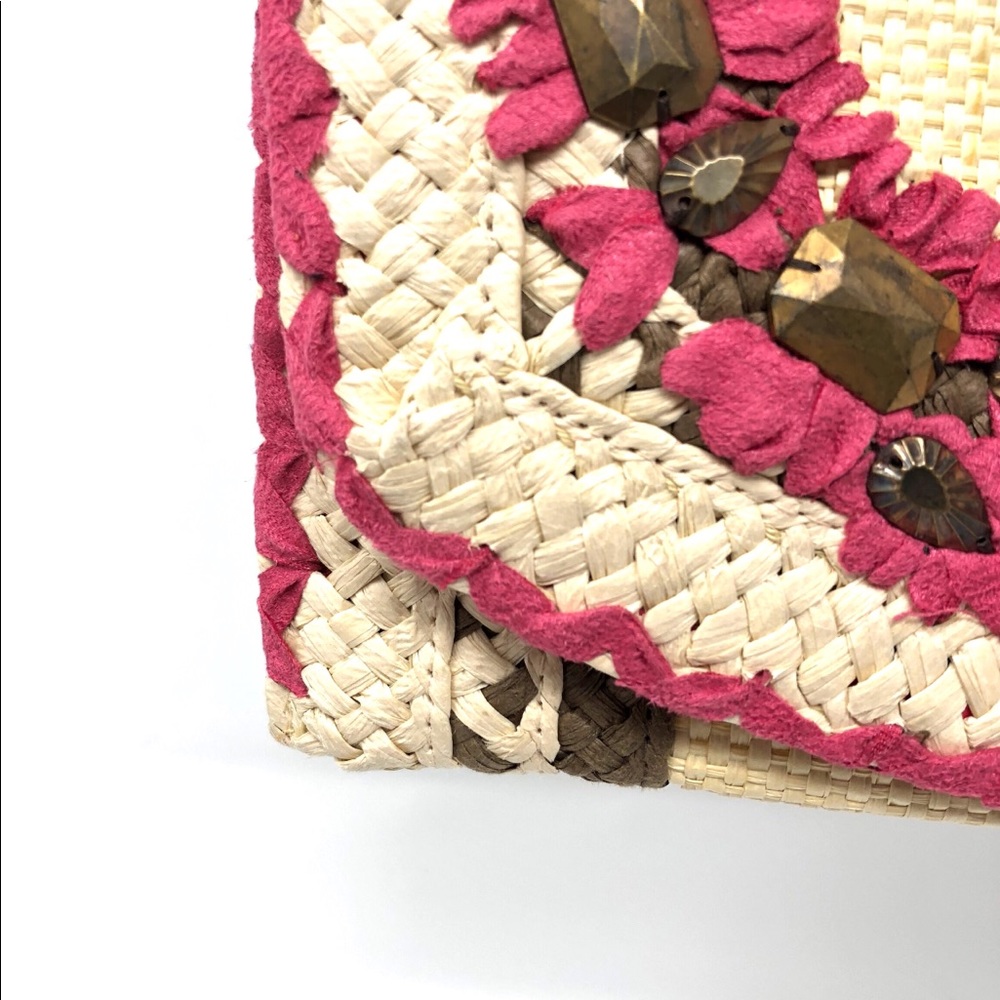 🔸V by Eva Woven Embroidered Shoulder Purse - Picture 2 of 8